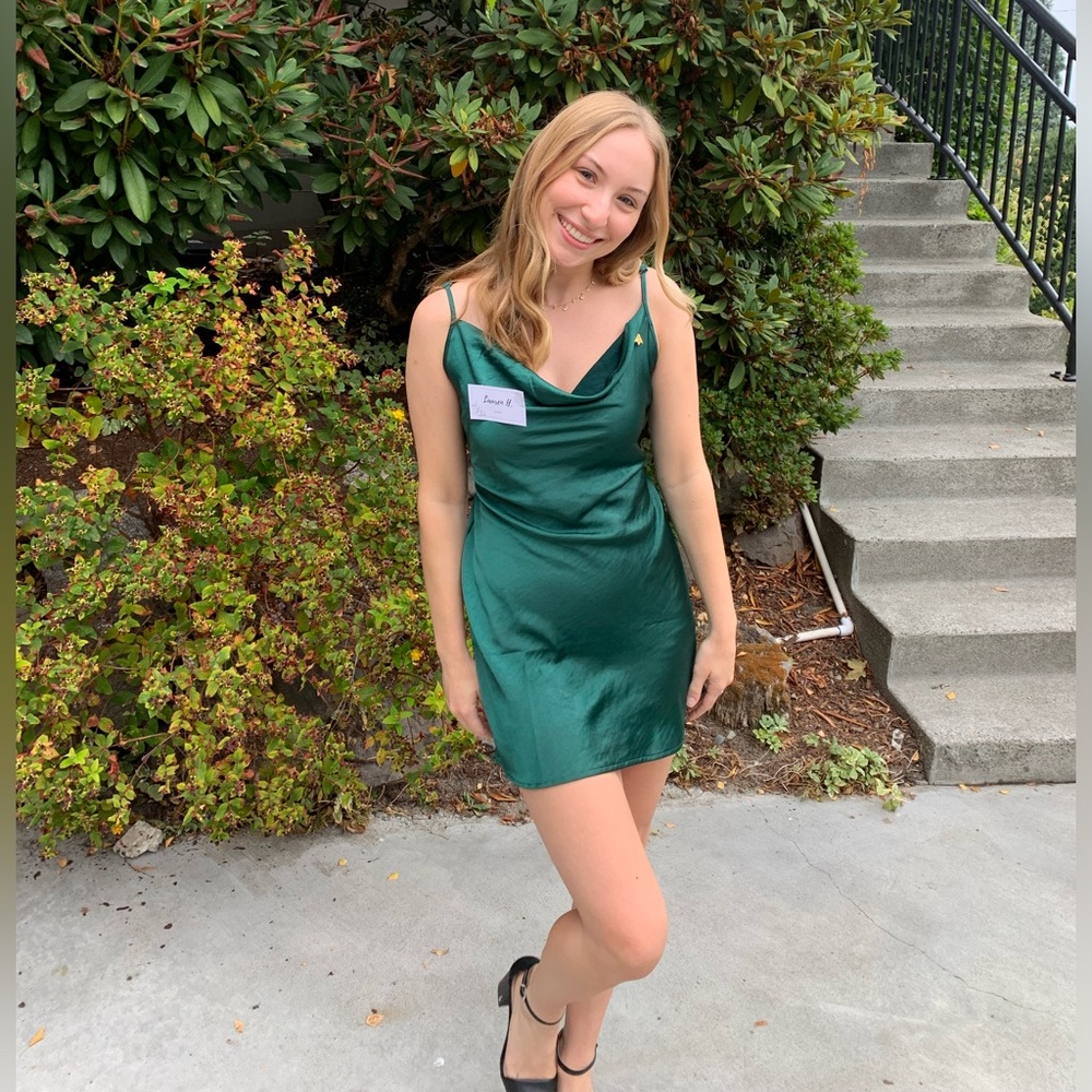 Motel Rocks Emerald Green Mini Dress